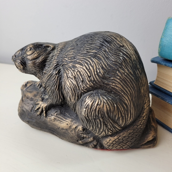 Mid-Century Modern Canadian Beaver Scupture Vintage Ceramic 6" - Picture 7 of 15